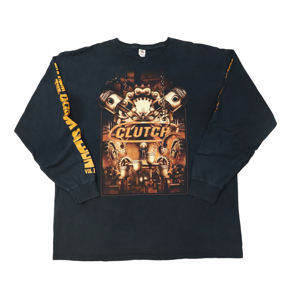 Vintage 90s Clutch LS Black Musci Band T-Shirt Size XXL